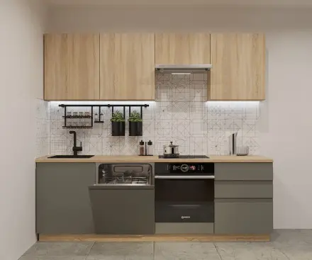 Дуб сонома Обсидиан Лайн - 40 (2400 мм)