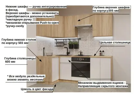 Дуб сонома Тальк Лайн - 9 (1000х2200 мм)