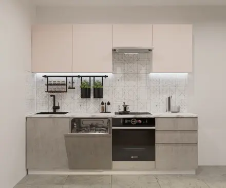 Фарфор Бетон светлый Лайн - 41 (2400 мм)