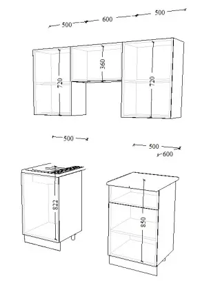 Кухня «Серия ЛОФТ арт. 13 - 1600»