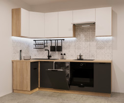 арт. 7 Шарли белый Графит шагрень 1000х2450